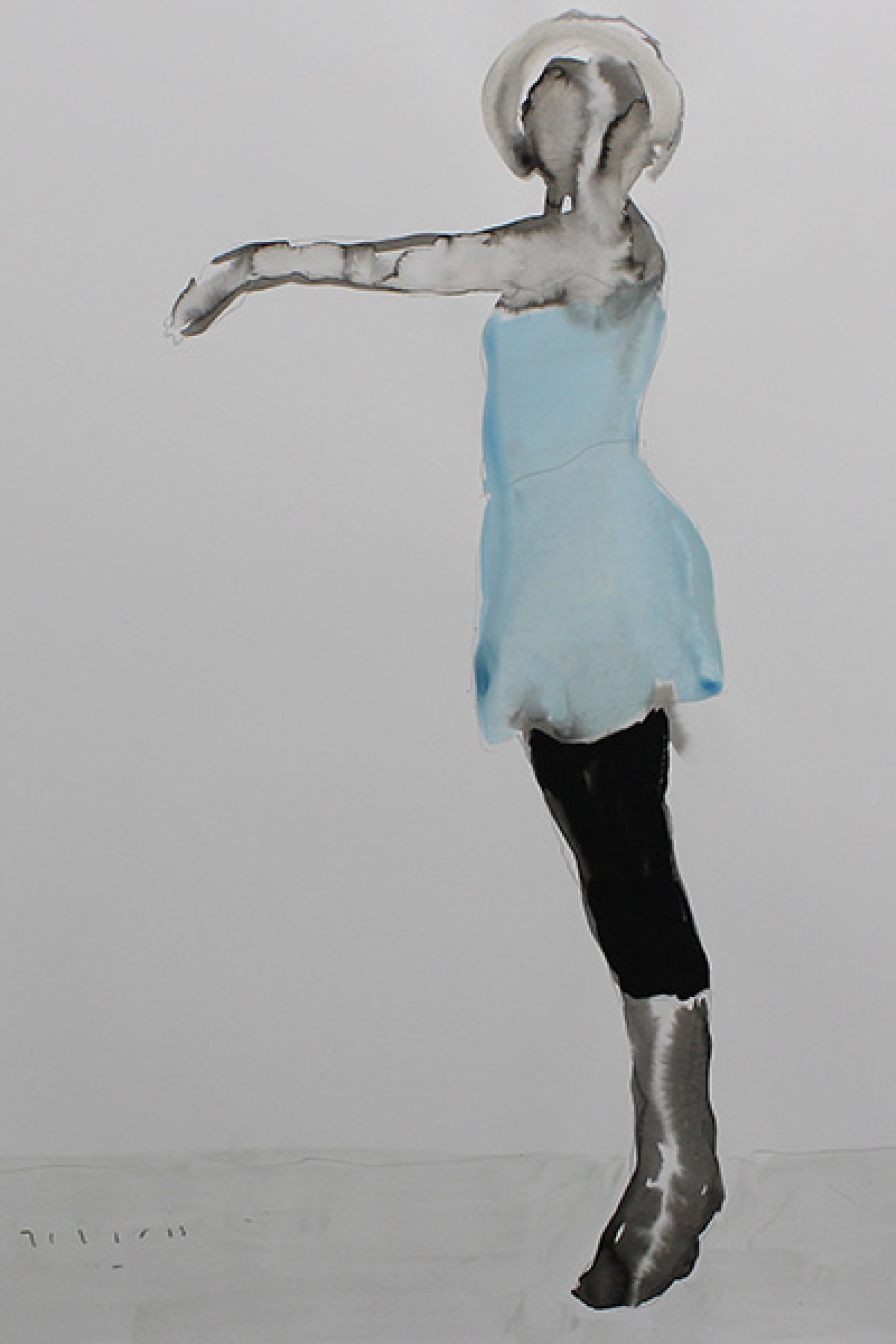 DIDIER VIODÉ, Acte 2 N° 20, Les Danseurs du crépuscule series, 65X50 cm, acrylic on paper, 2019