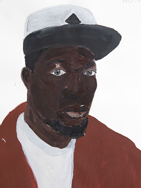 DIDIER VIODÉ, n°55-L’autoportrait d’un confiné, 09 mai, 36x48 cm, acrylic on paper, 2020