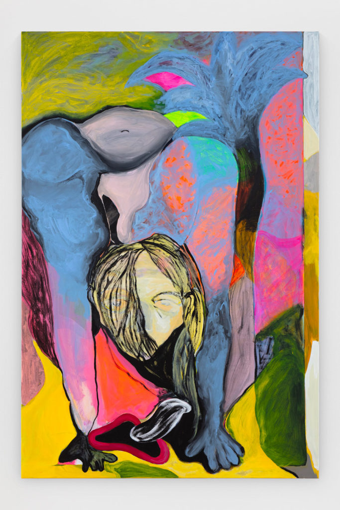 SHAGHA ARIANNIA, Janey's Hair, 152x101cm, acrylic and flashe on canvas, 2020