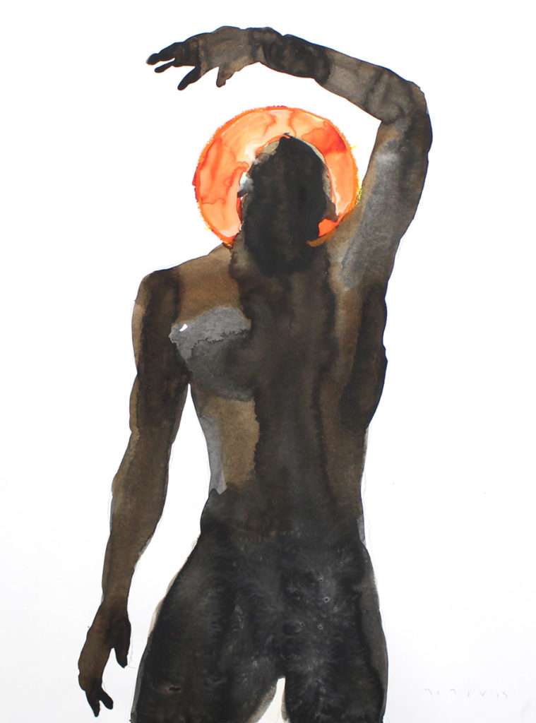 DIDIER VIODÉ, Les Danseurs du Crépuscule, Acte 2, n°14, 65 x 50 cm, Encre sur papier, 2018