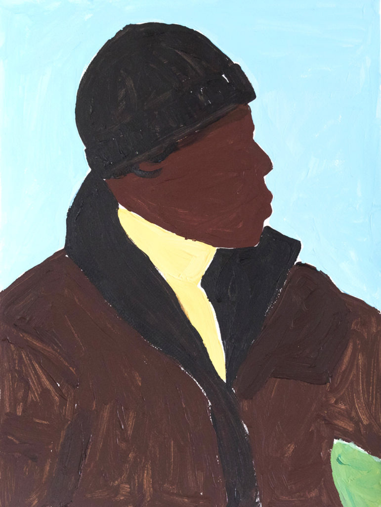 DIDIER VIODÉ, L’homme marron, 48x36cm, acrylique sur papier, 2021
